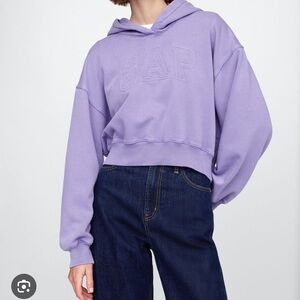 Vintagesoft Cropped Logo Hoodie